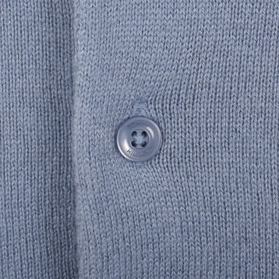 Image number 4 for Tommy Hilfiger Cashmere Polo Jumper Blue
