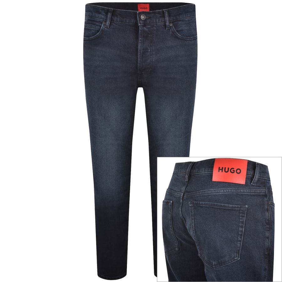Image number 1 for HUGO 634 Tapered Fit Jeans Mid Wash Blue