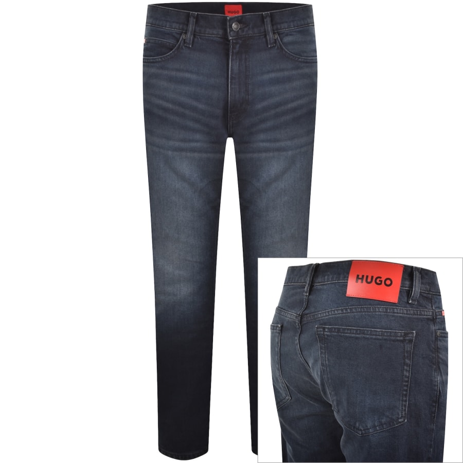 Image number 1 for HUGO 708 Slim Fit Jeans Navy