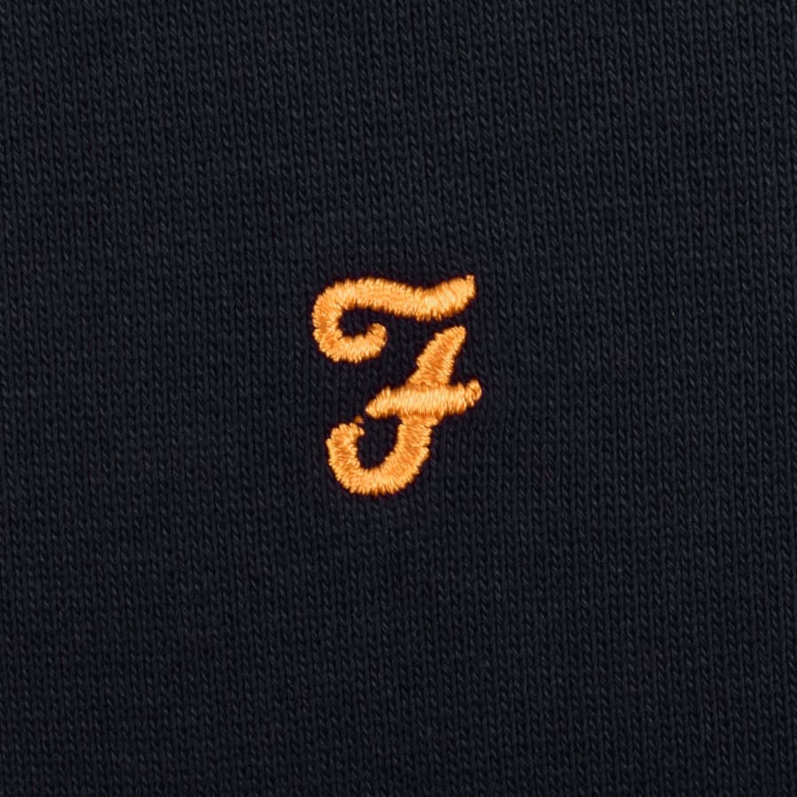 Image number 3 for Farah Arnold Quarter Zip Sweatshirt Navy