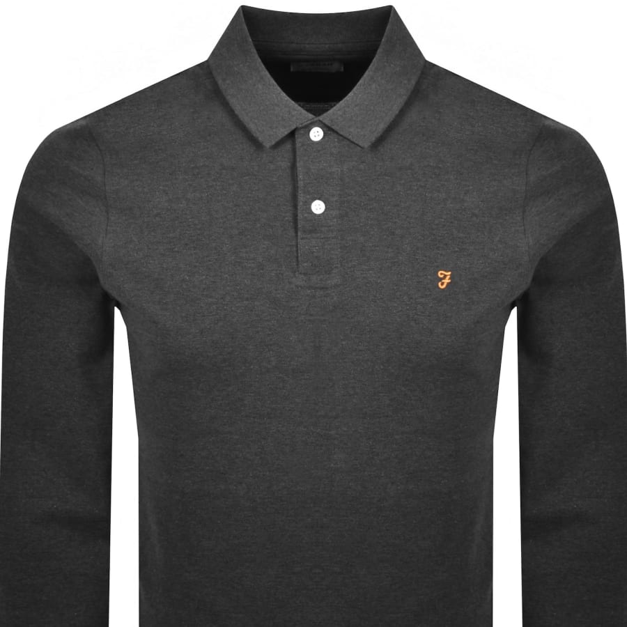 Image number 2 for Farah Cunningham Polo T Shirt Grey