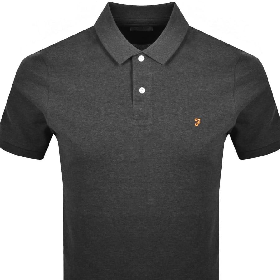 Image number 2 for Farah Cunningham Polo T Shirt Grey