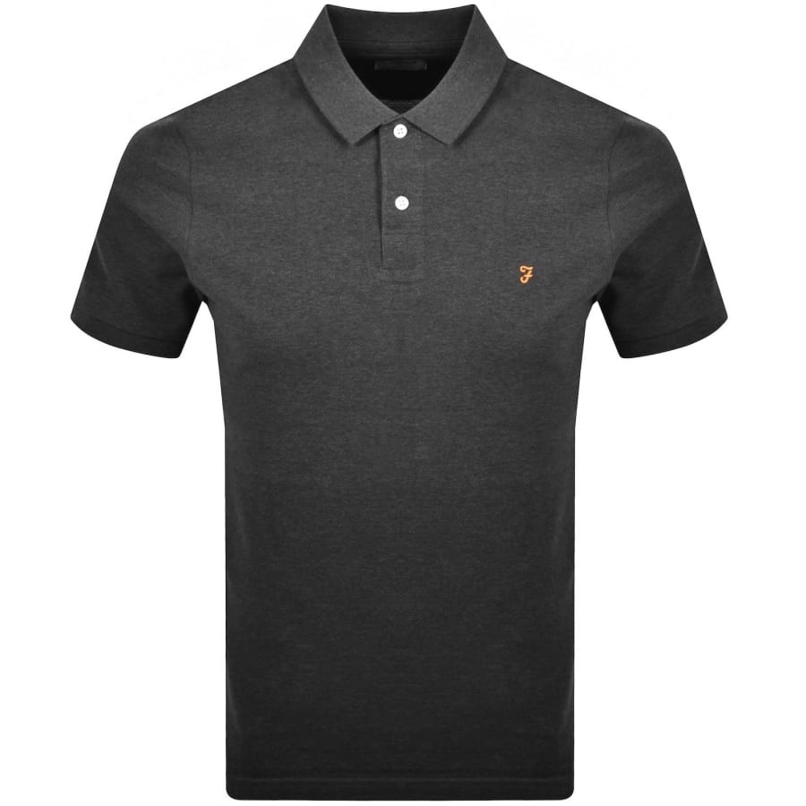 Image number 1 for Farah Cunningham Polo T Shirt Grey