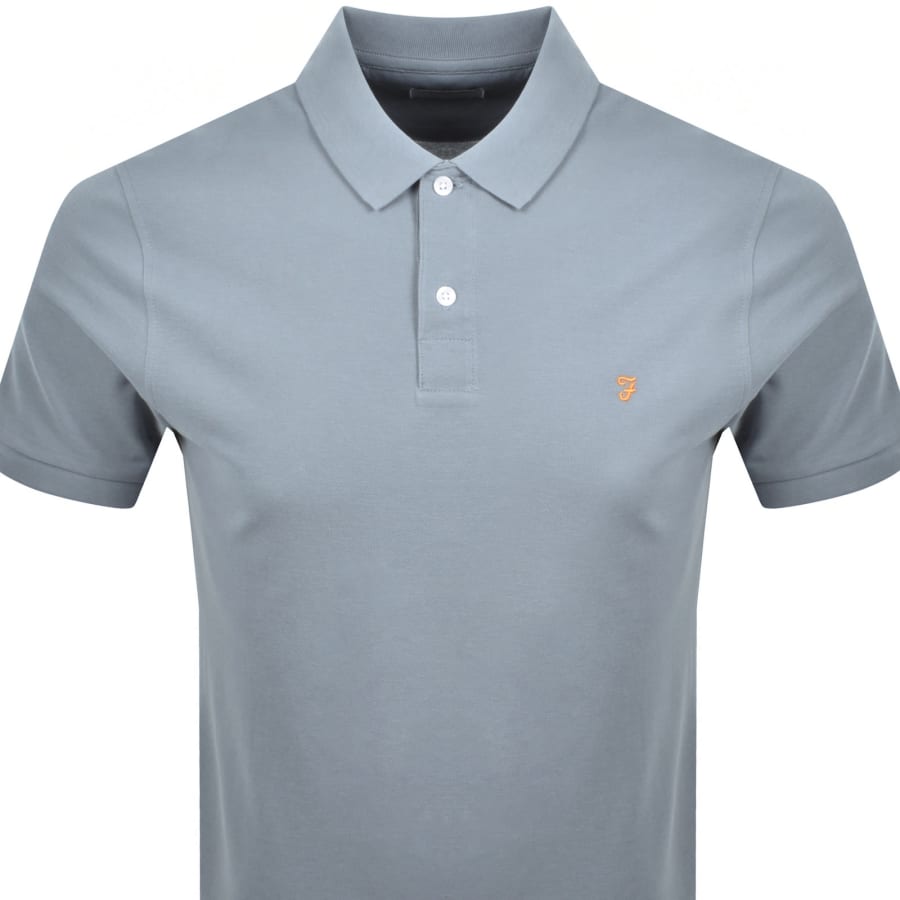 Image number 2 for Farah Cunningham Polo T Shirt Blue