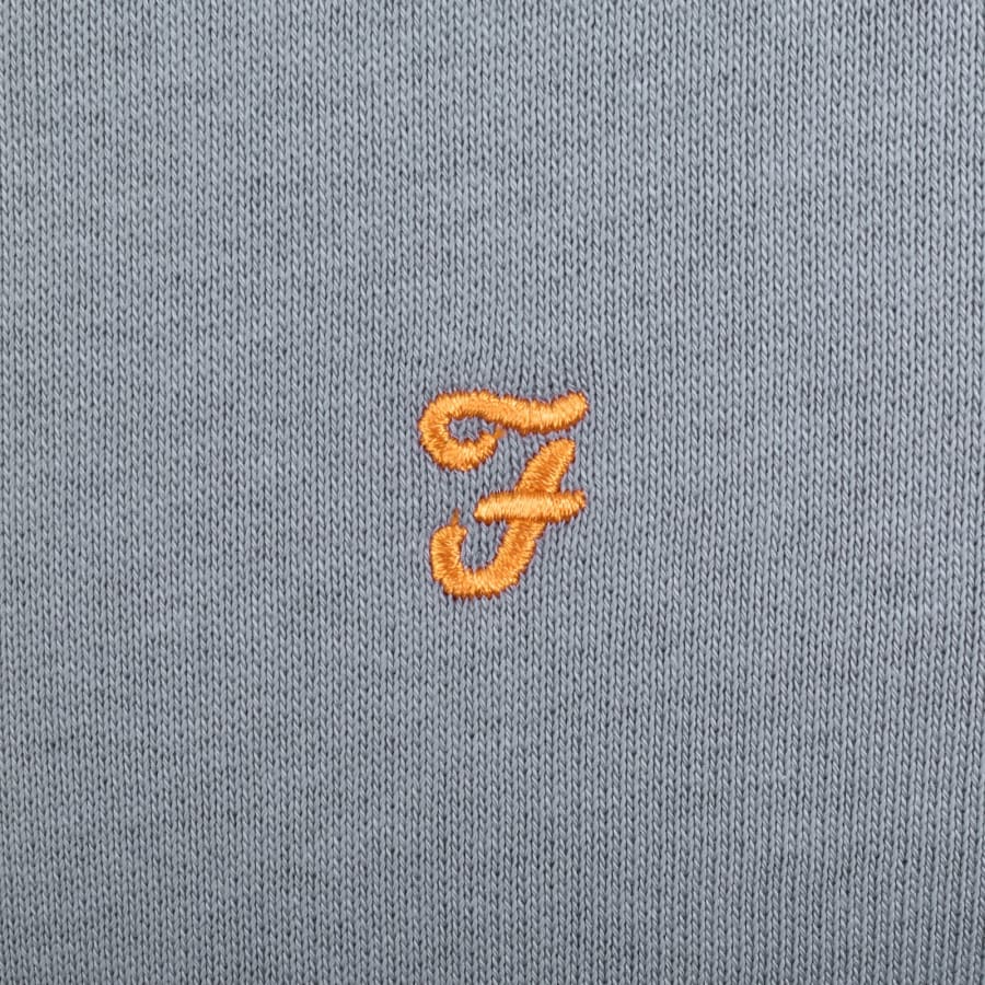 Image number 3 for Farah Arnold Quarter Zip Sweatshirt Blue