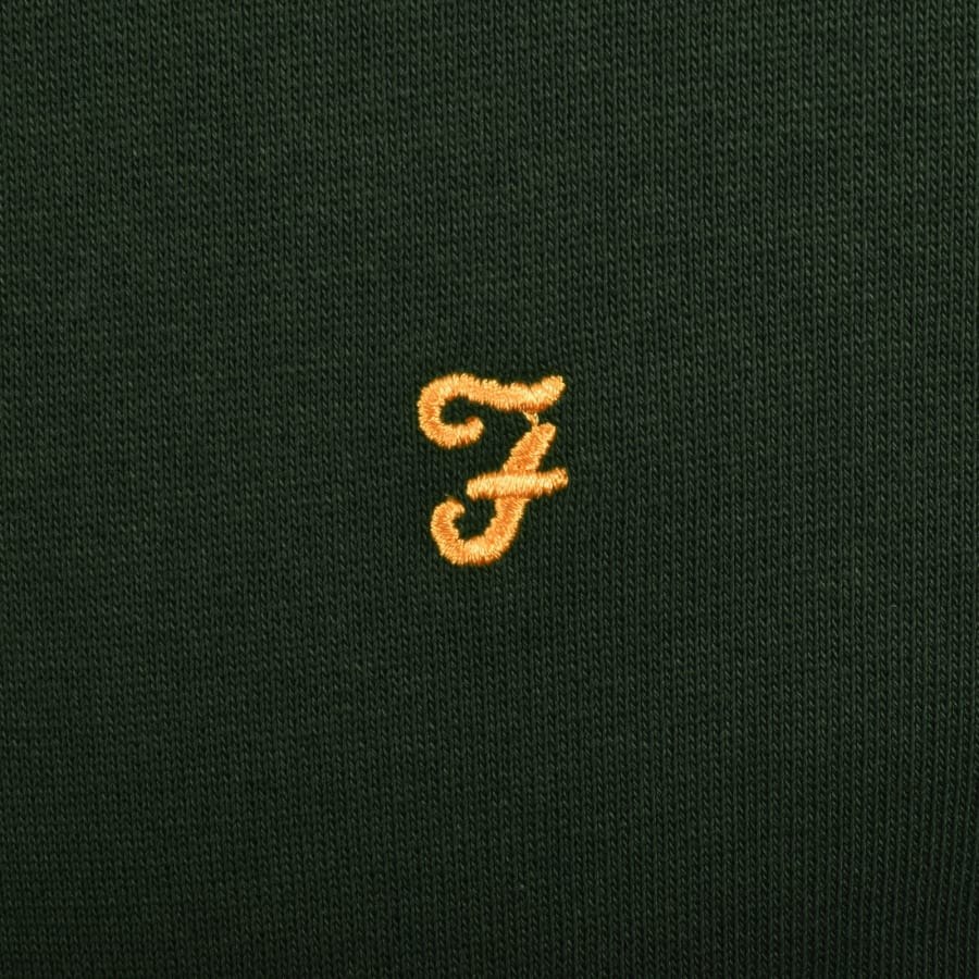 Image number 3 for Farah Arnold Quarter Zip Sweatshirt Green