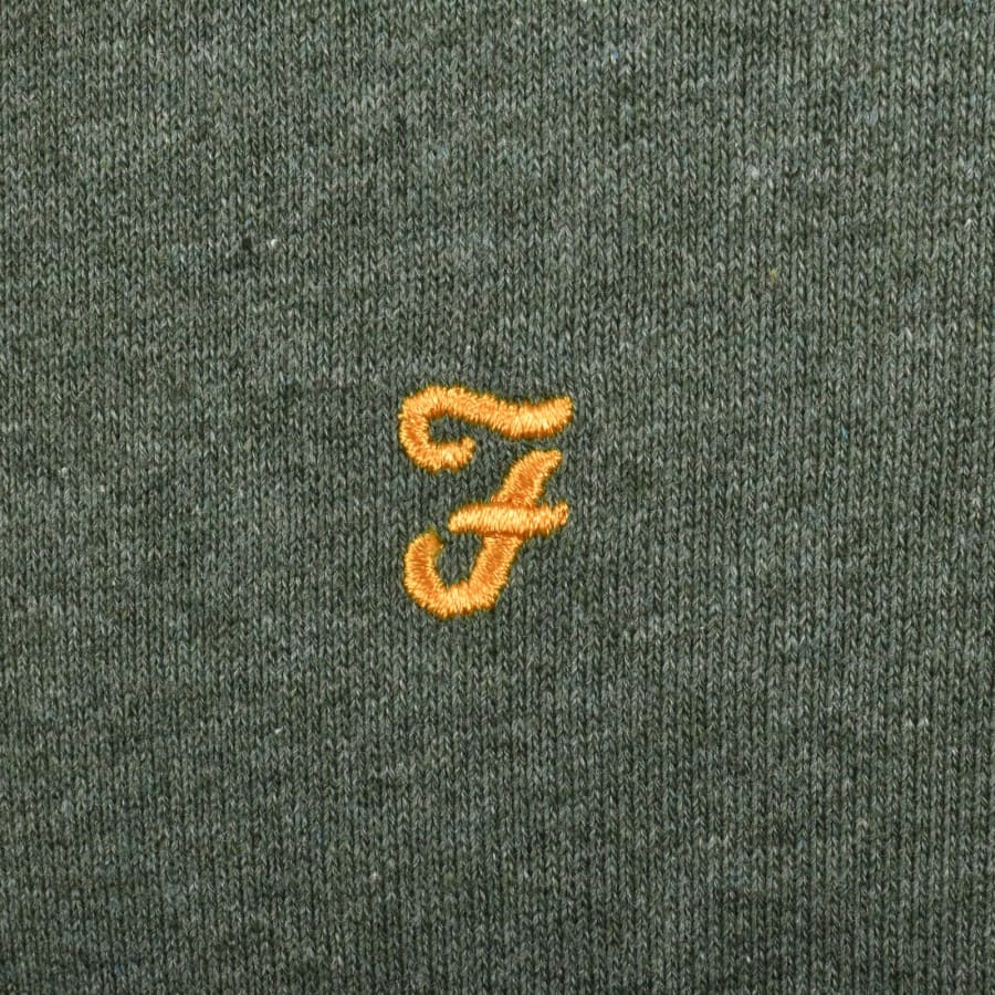 Image number 3 for Farah Arnold Quarter Zip Sweatshirt Green