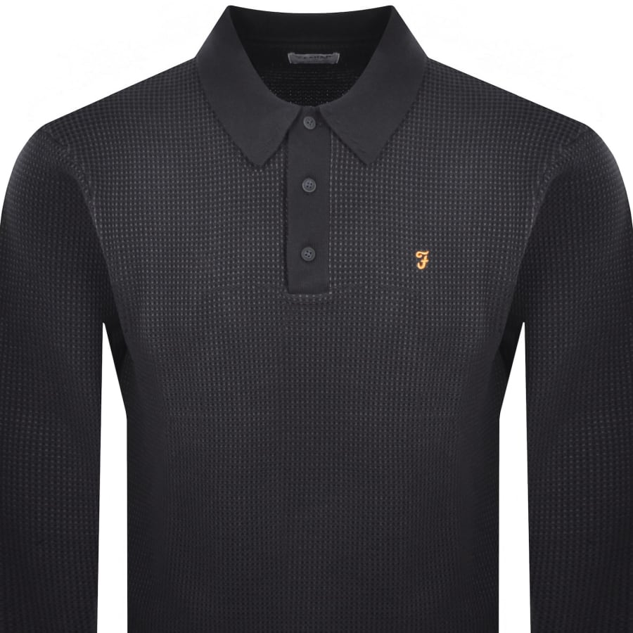 Image number 2 for Farah Gateacre Knit Polo True Navy