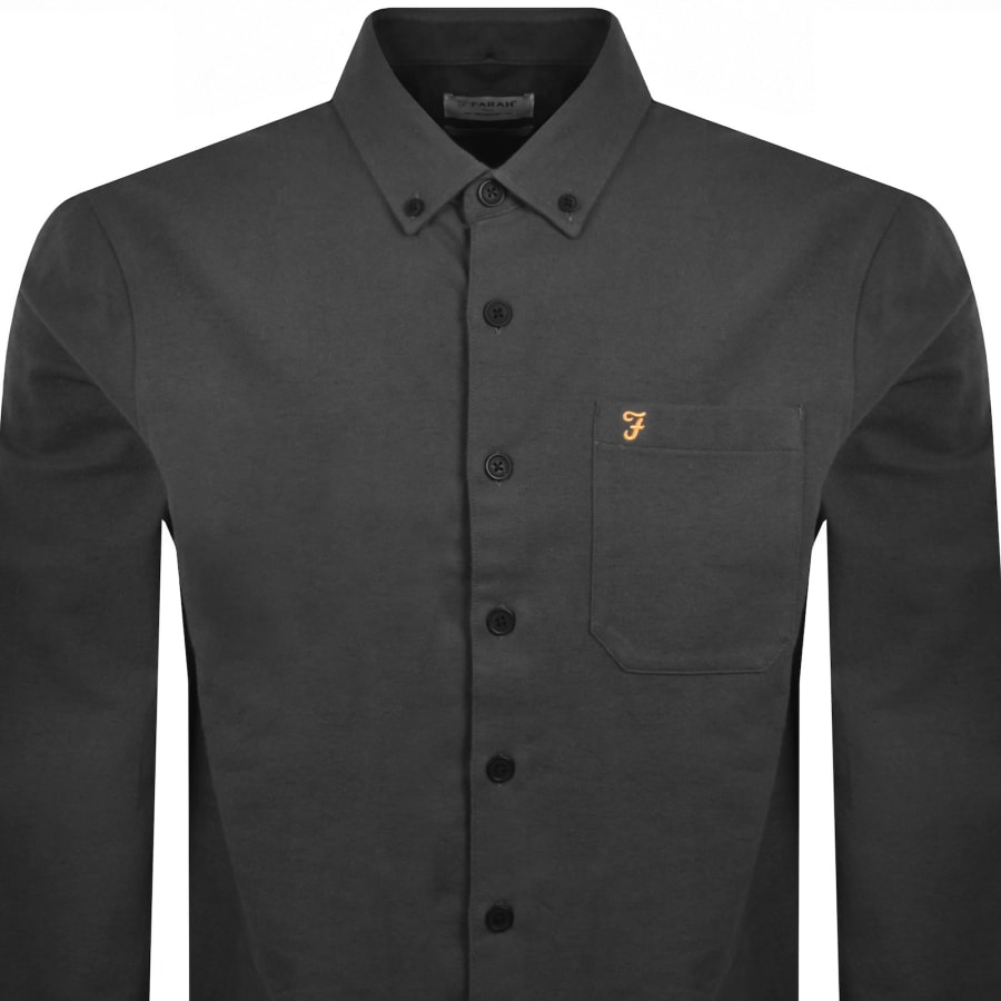 Image number 2 for Farah Marvin Overshirt Washed Black