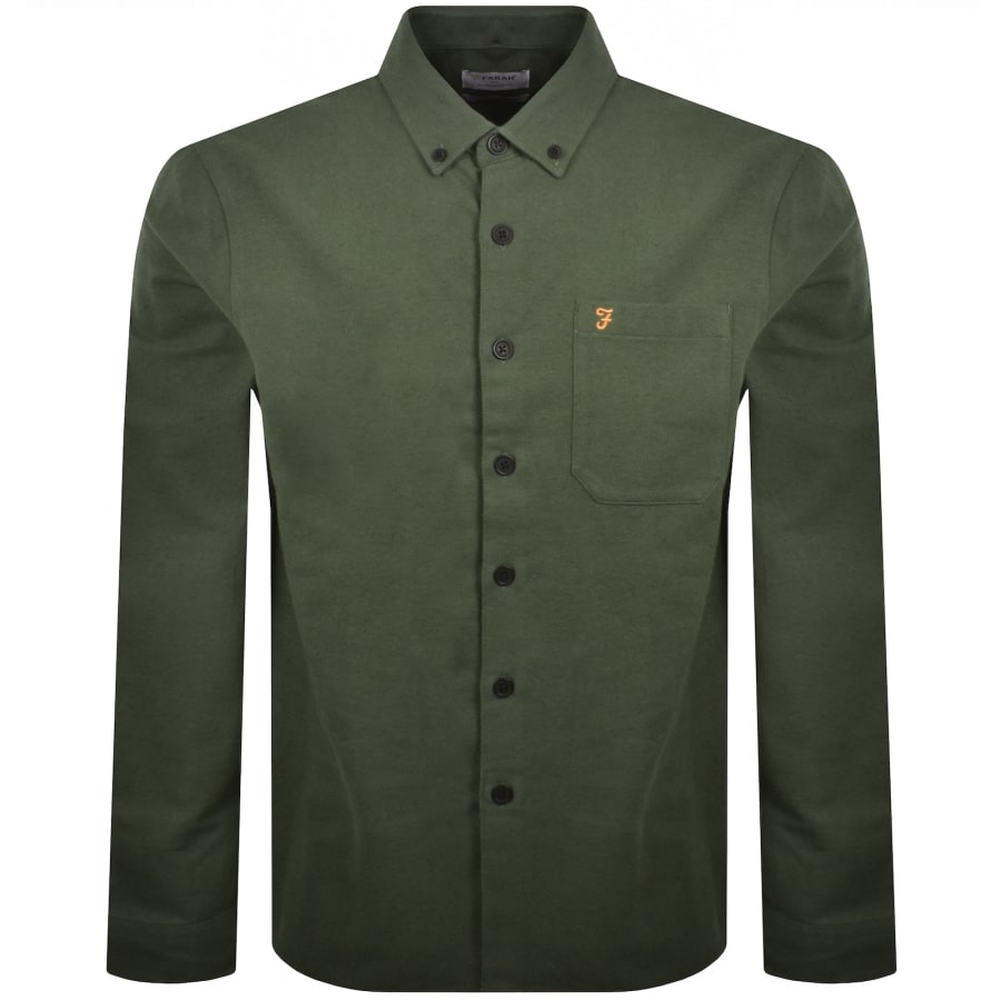 Image number 1 for Farah Marvin Overshirt Rosemary Green