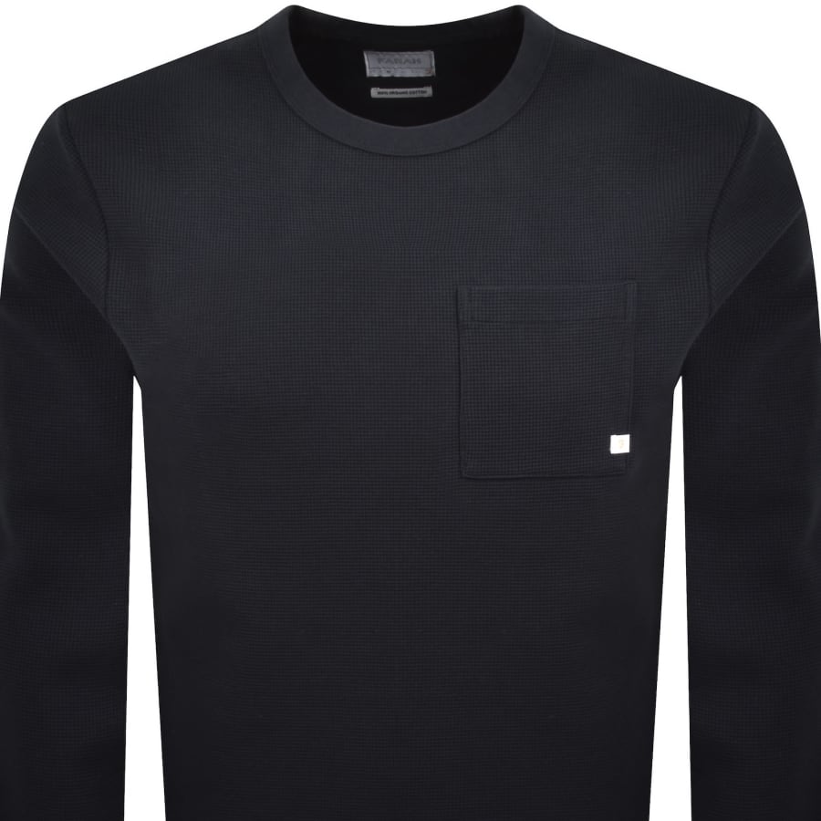 Image number 2 for Farah Littrow Pocket T Shirt True Navy