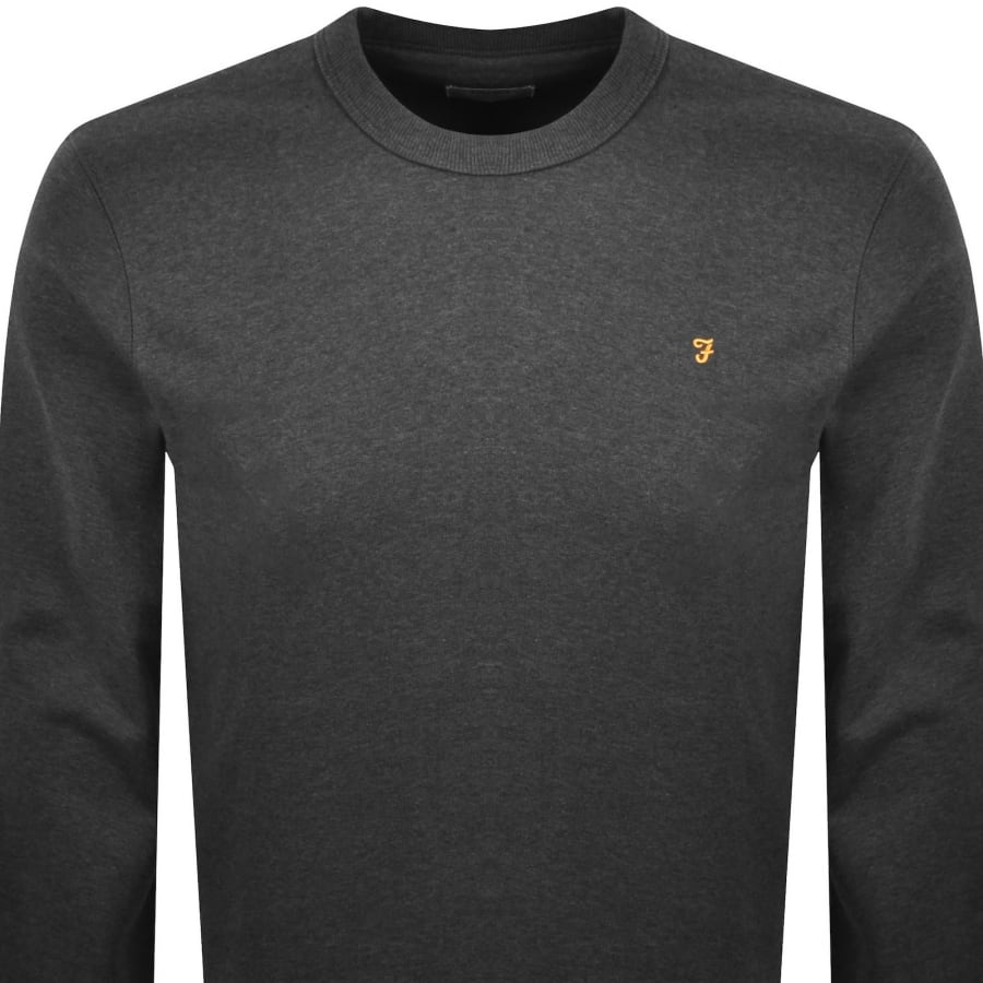 Image number 2 for Farah Hemming Sweatshirt Washed Black