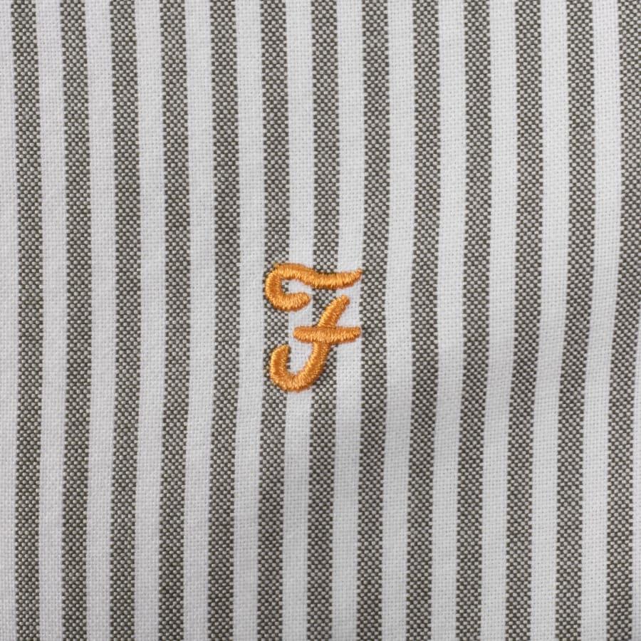 Image number 3 for Farah Brewer Long Sleeve Stripe Shirt Green