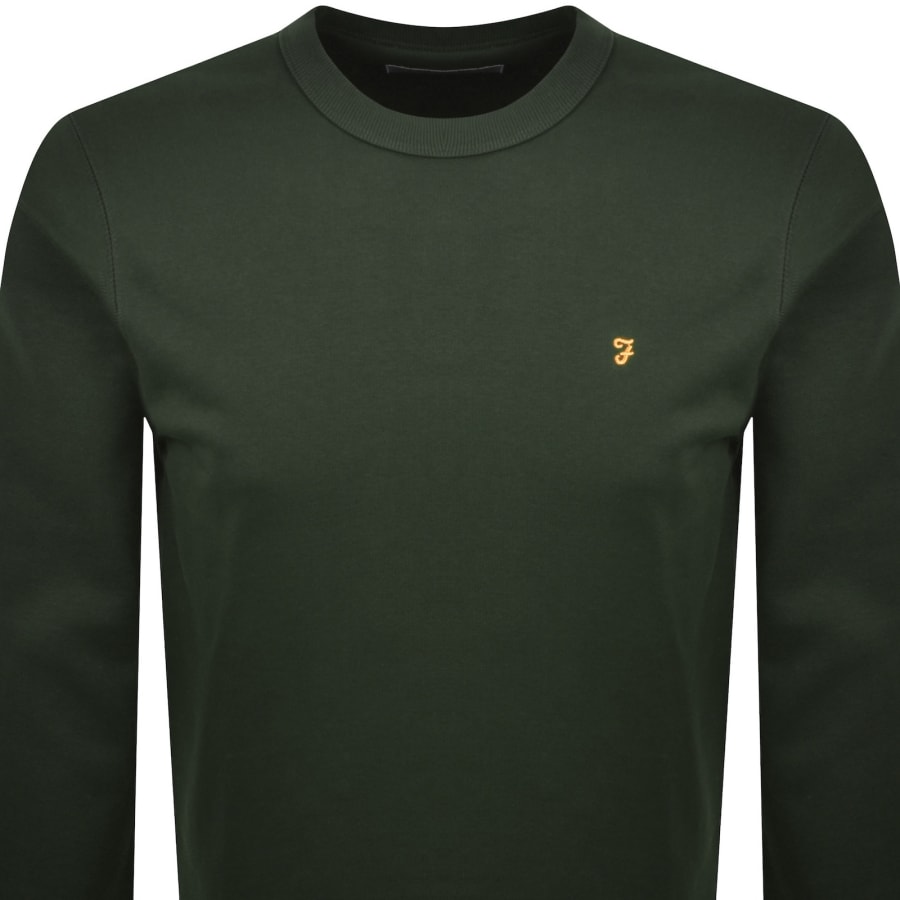 Image number 2 for Farah Hemming Sweatshirt Ever Green