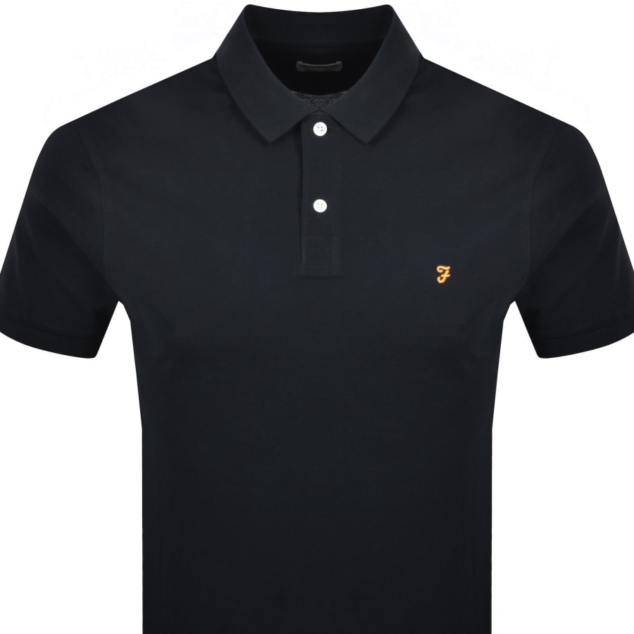 Image number 2 for Farah Cunningham Polo T Shirt True Navy