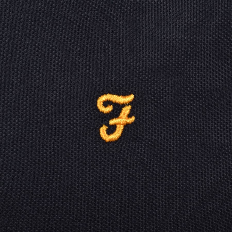 Image number 3 for Farah Cunningham Polo T Shirt True Navy