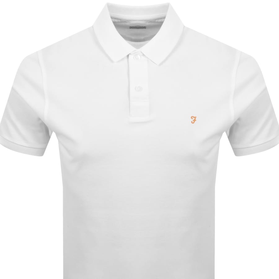 Image number 2 for Farah Cunningham Polo T Shirt White