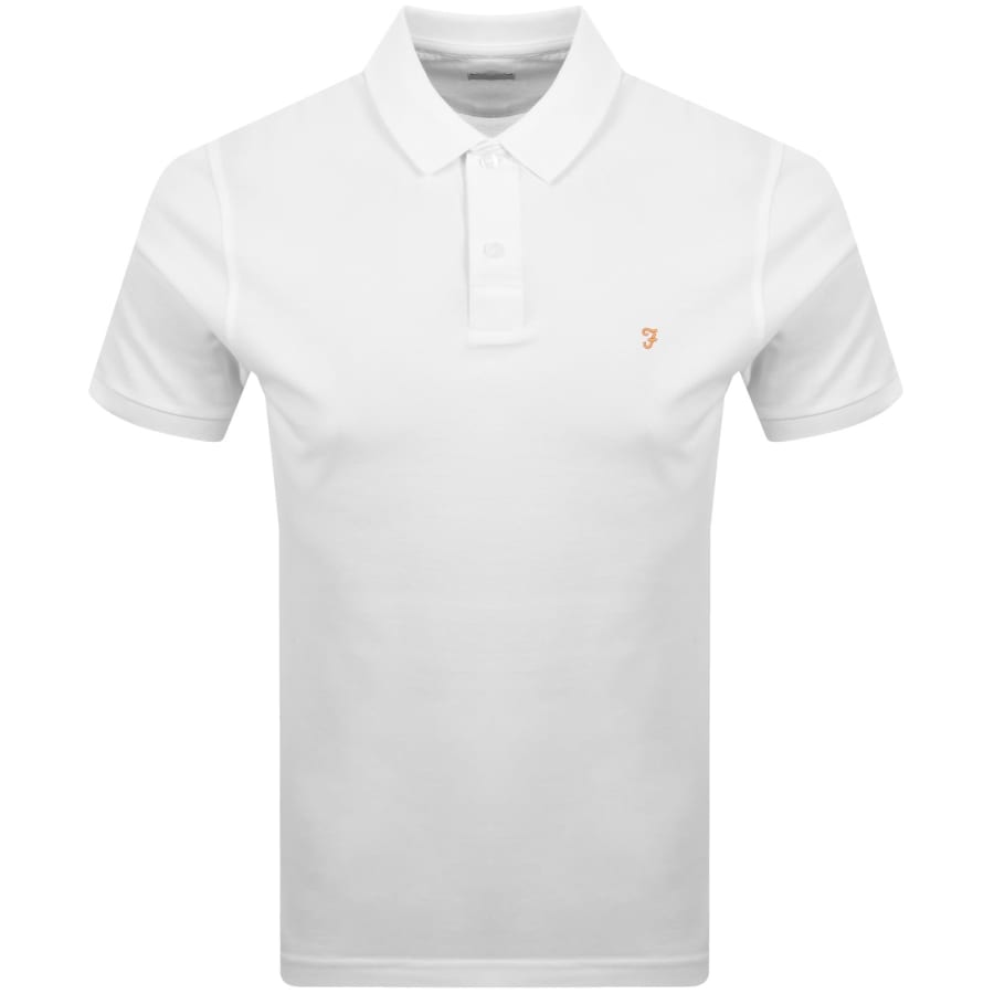 Image number 1 for Farah Cunningham Polo T Shirt White