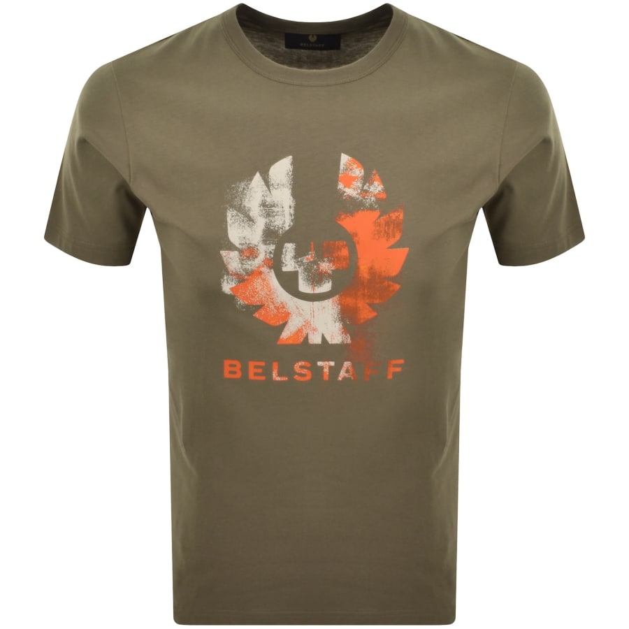 Image number 1 for Belstaff Blur T Shirt Khaki Green