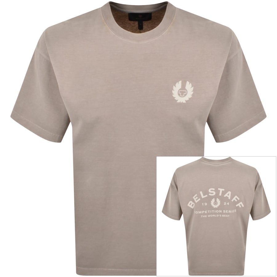 Image number 1 for Belstaff Competition T Shirt Concrete Grey