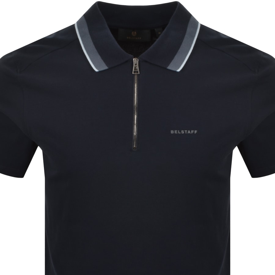 Image number 2 for Belstaff Alloy Tipped Polo T Shirt Dark Ink Navy
