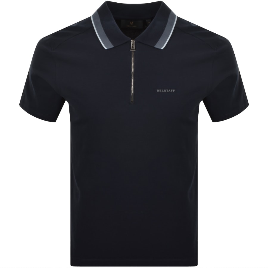 Image number 1 for Belstaff Alloy Tipped Polo T Shirt Dark Ink Navy
