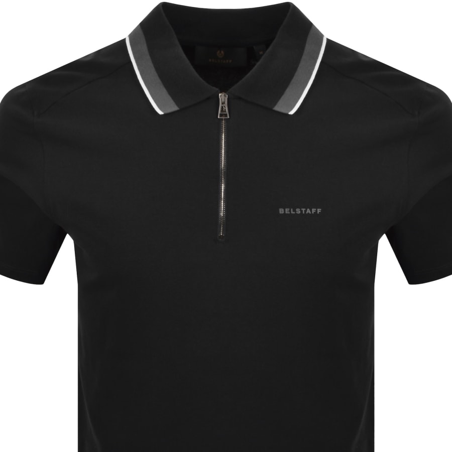 Image number 2 for Belstaff Alloy Tipped Polo T Shirt Black