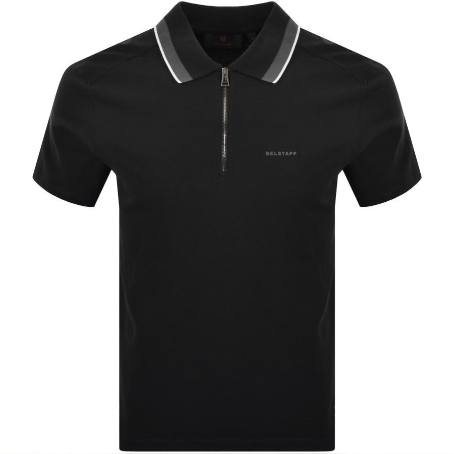 Image number 1 for Belstaff Alloy Tipped Polo T Shirt Black
