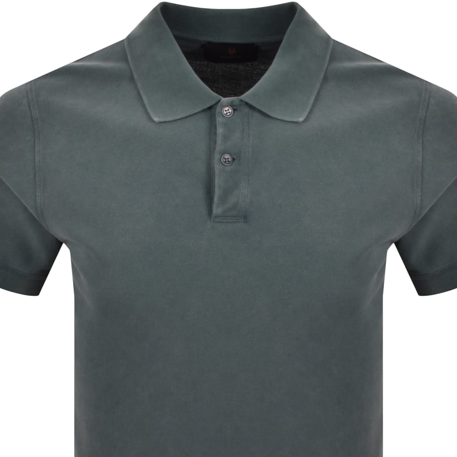 Image number 3 for Belstaff Valley Garment Dye Polo T Shirt Blue