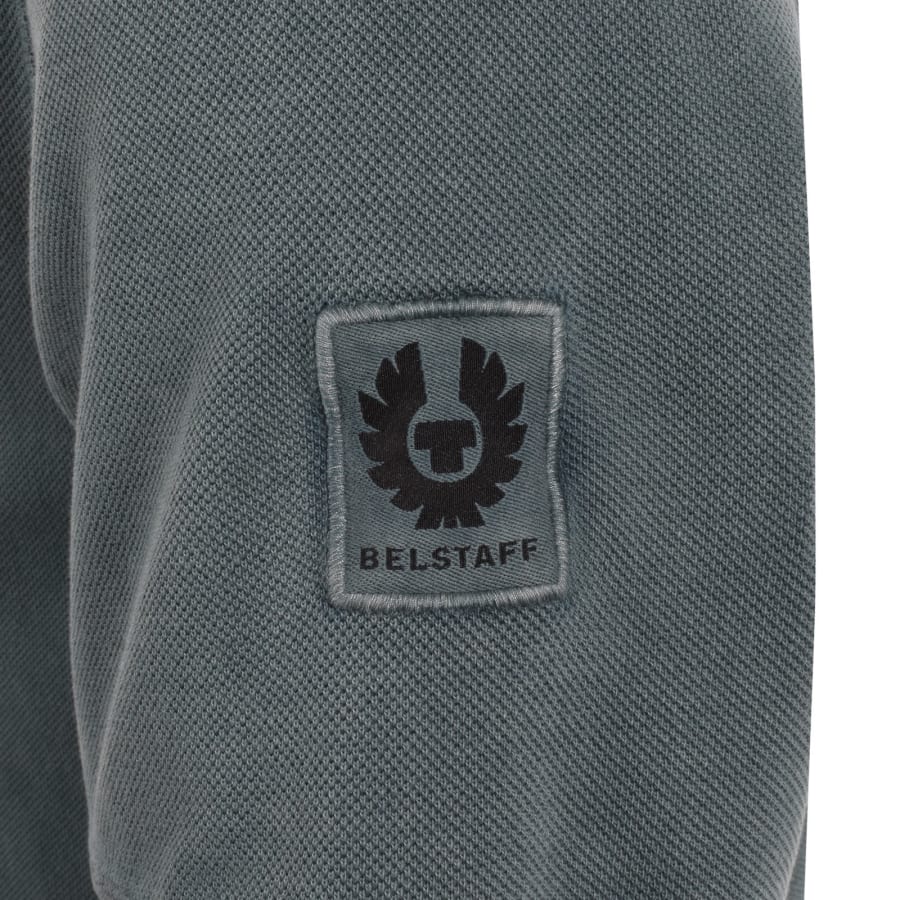 Image number 4 for Belstaff Valley Garment Dye Polo T Shirt Blue