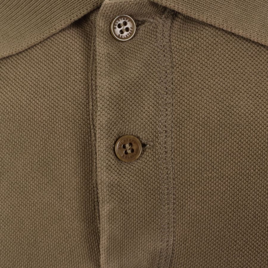 Image number 5 for Belstaff Valley Garment Dye Polo T Shirt Khaki