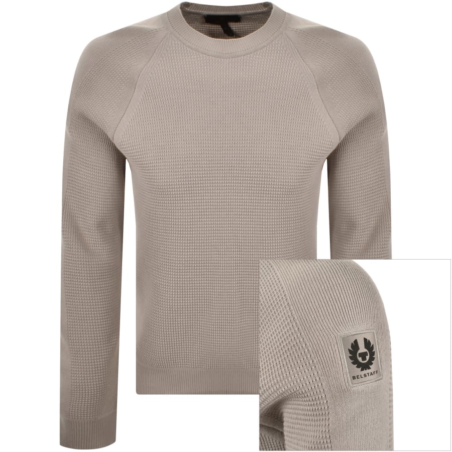 Image number 1 for Belstaff Bradwell Crewneck Jumper Grey