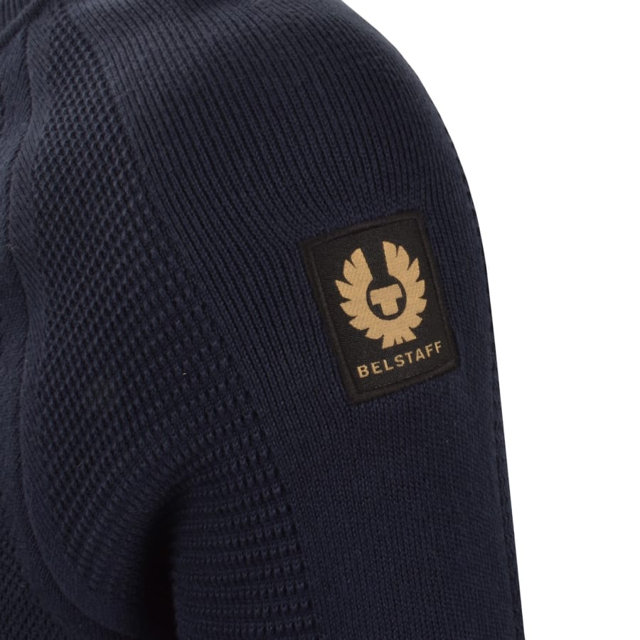 Image number 4 for Belstaff Bradwell Crewneck Jumper Navy