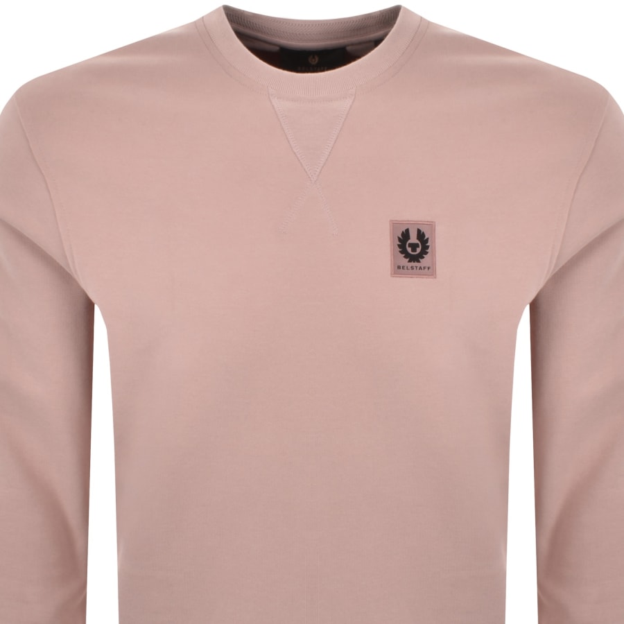 Image number 2 for Belstaff Logo Sweatshirt Dusk Pink