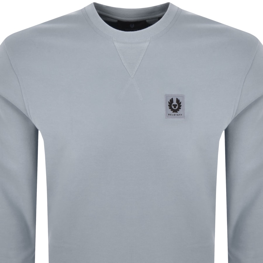 Image number 2 for Belstaff Logo Sweatshirt Mist Blue