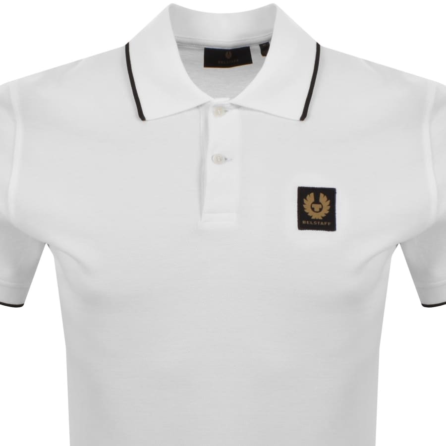 Image number 2 for Belstaff Tipped Polo T Shirt White