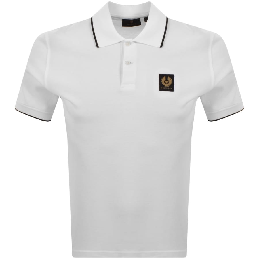 Image number 1 for Belstaff Tipped Polo T Shirt White