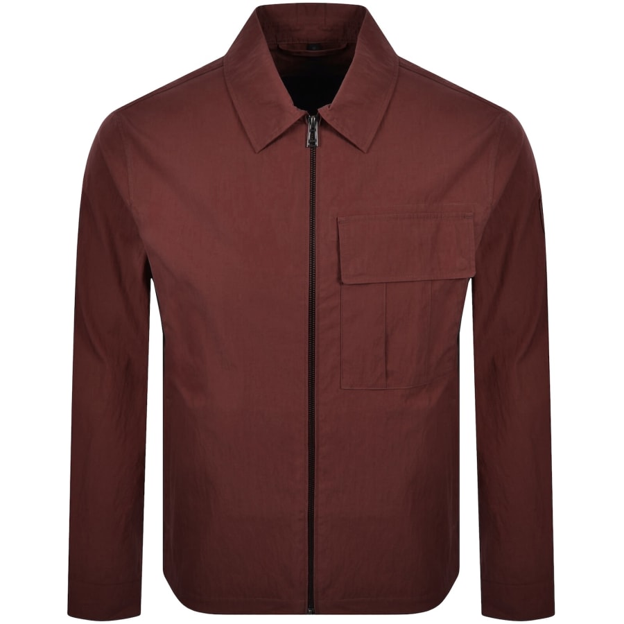Image number 2 for Belstaff Cargo Overshirt Burgundy