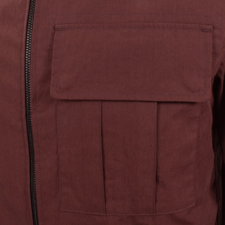 Image number 4 for Belstaff Cargo Overshirt Burgundy