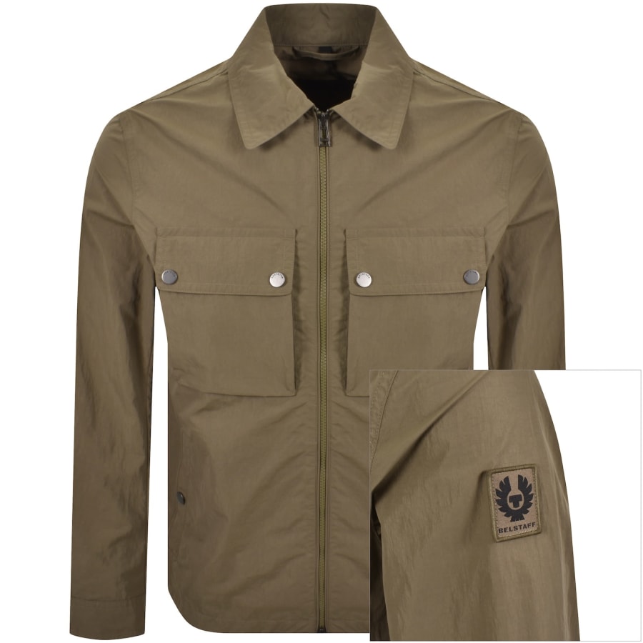 Image number 1 for Belstaff Tourer Overshirt Khaki Green