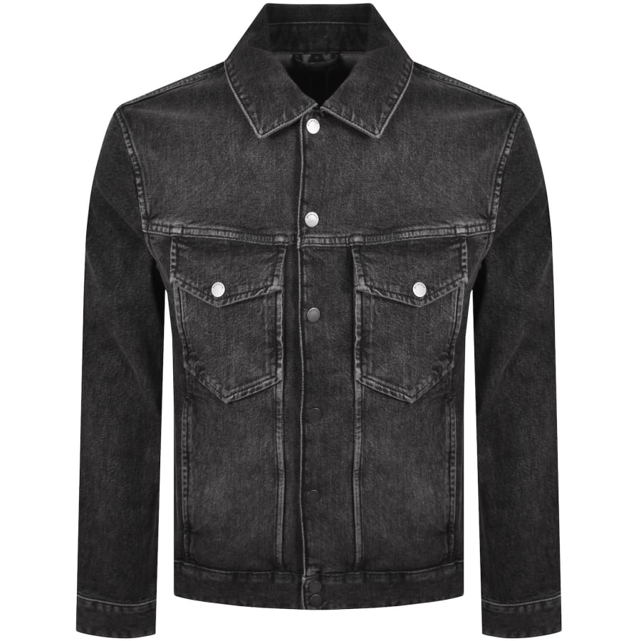 Image number 2 for Belstaff Piston Trucker Jacket Charcoal Grey