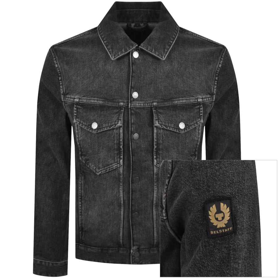 Image number 1 for Belstaff Piston Trucker Jacket Charcoal Grey