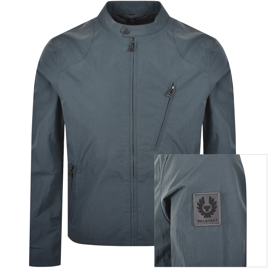Image number 1 for Belstaff Chase Jacket Petrol Blue