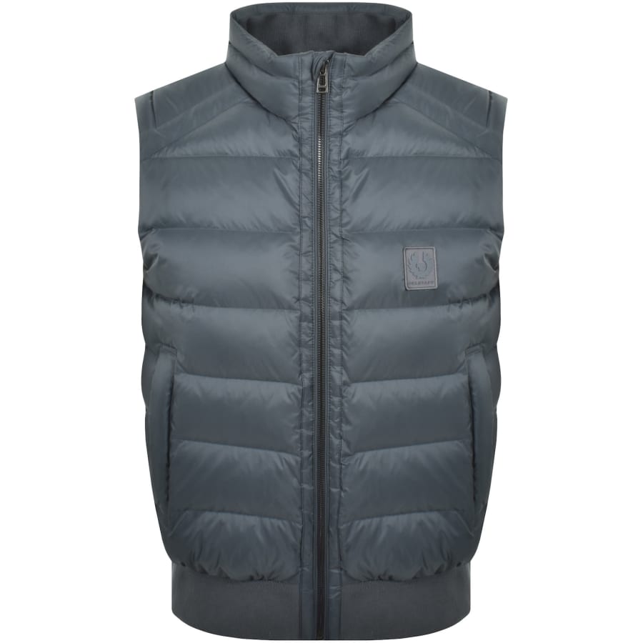 Image number 1 for Belstaff Compound Gilet Petrol Blue