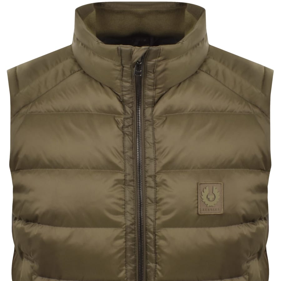 Image number 2 for Belstaff Compound Gilet Khaki Green