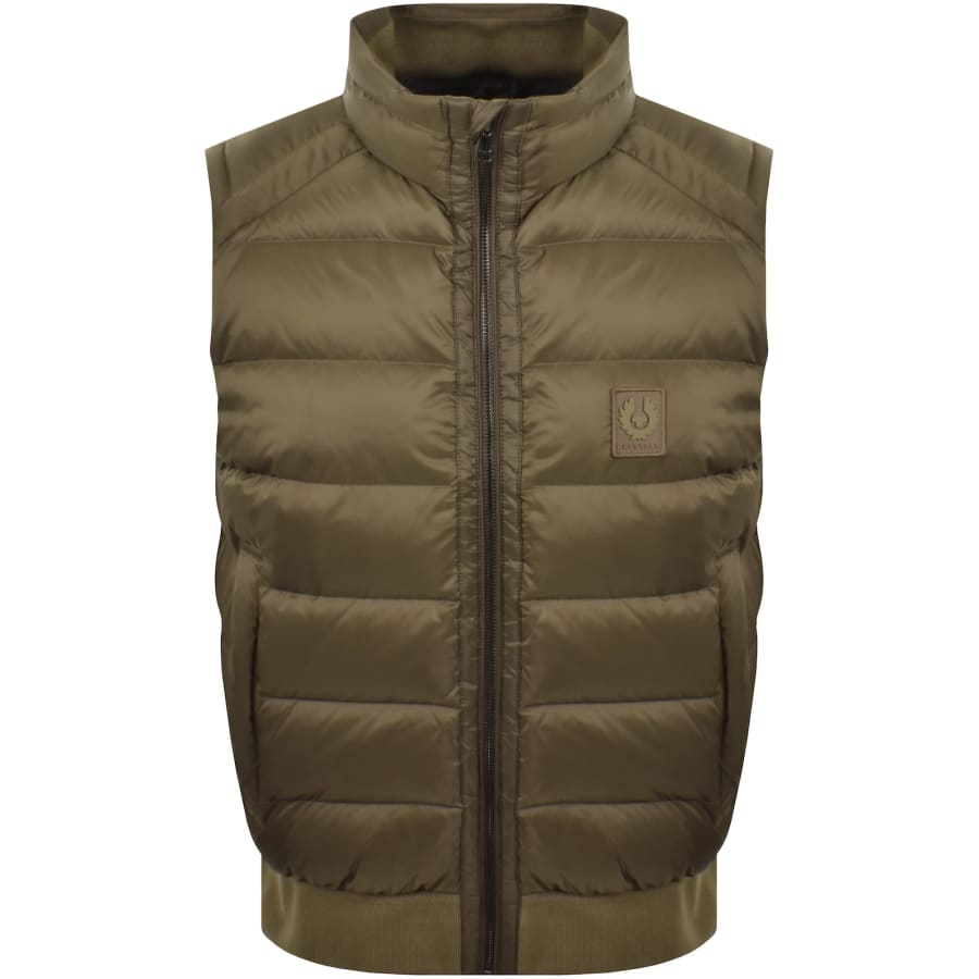 Image number 1 for Belstaff Compound Gilet Khaki Green