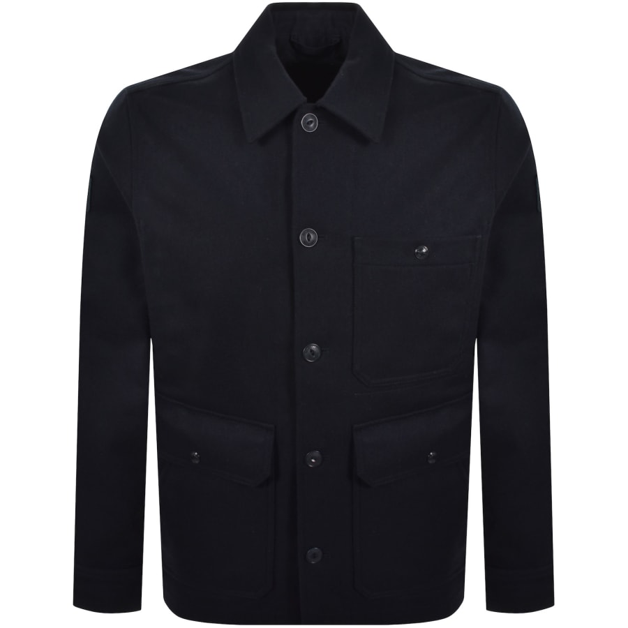 Image number 2 for Belstaff Trail Overshirt Dark Ink Navy