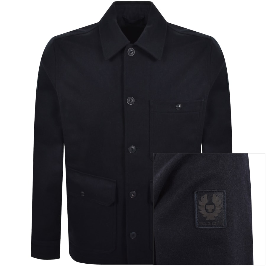 Image number 1 for Belstaff Trail Overshirt Dark Ink Navy