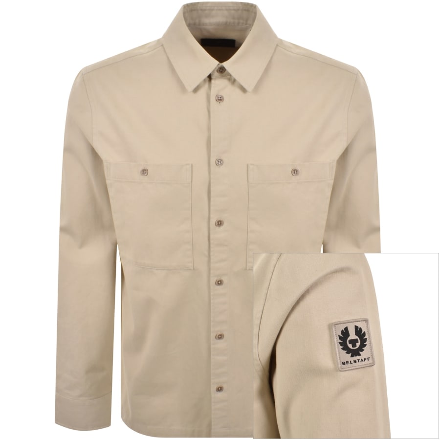 Image number 1 for Belstaff Outpost Long Sleeved Shirt Beige
