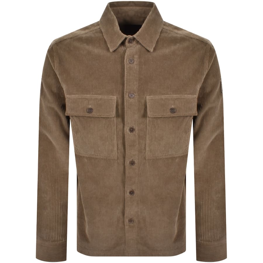 Image number 2 for Belstaff Ravine Corduroy Overshirt Brown